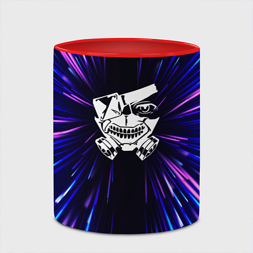 Кружка цветная Tokyo Ghoul neon energy / 3D-Белый + красный – фото 2