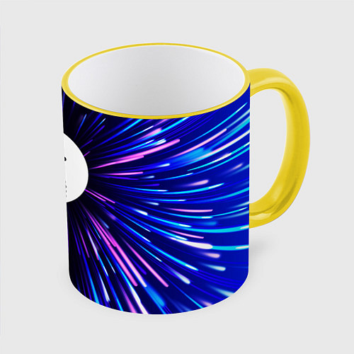 Кружка цветная The Killers neon energy / 3D-Желтый кант – фото 1