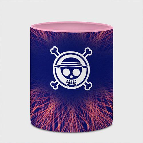 Кружка цветная One Piece red energy / 3D-Белый + розовый – фото 2