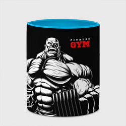 Кружка 3D Fitness GYM - jock, цвет: 3D-белый + небесно-голубой — фото 2