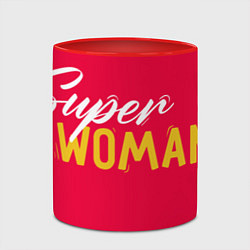 Кружка 3D Super woman red, цвет: 3D-белый + красный — фото 2