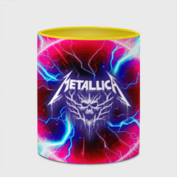 Кружка 3D Metallica - neon glow, цвет: 3D-белый + желтый — фото 2