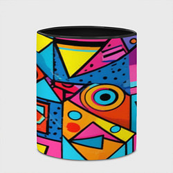 Кружка 3D Кислая геометрия, цвет: 3D-белый + черный — фото 2