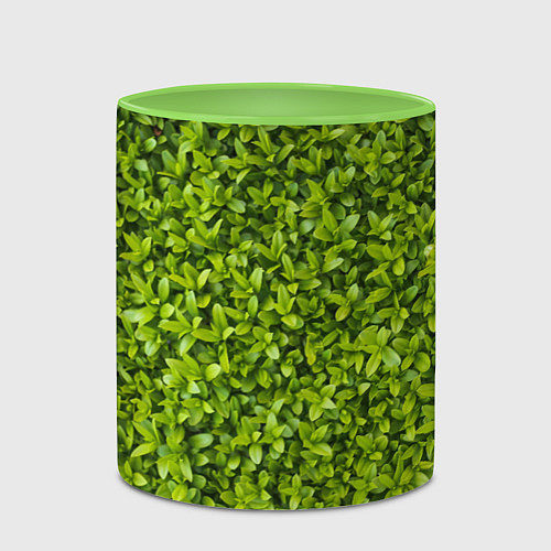 Кружка цветная Зеленая трава / 3D-Белый + светло-зеленый – фото 2