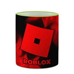 Кружка 3D Roblox - red gradient, цвет: 3D-светло-зеленый кант — фото 2