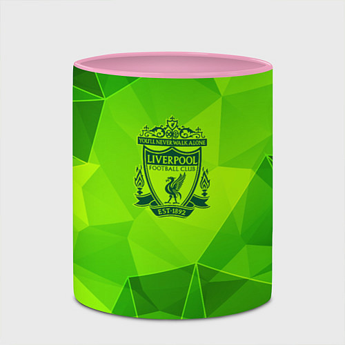 Кружка цветная Liverpool green poly / 3D-Белый + розовый – фото 2