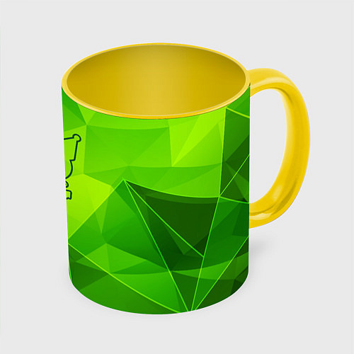 Кружка цветная Kuromi green poly / 3D-Белый + желтый – фото 1