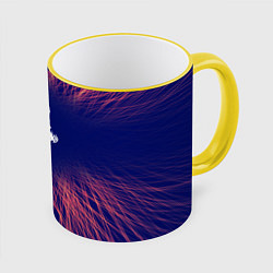 Кружка 3D Iron Maiden red energy, цвет: 3D-желтый кант