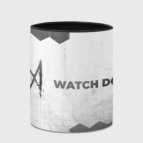 Кружка цветная Watch Dogs - white gradient по-горизонтали / 3D-Белый + черный – фото 2