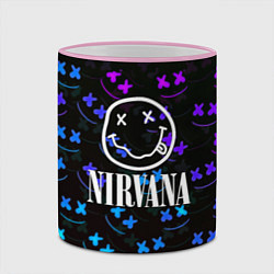 Кружка 3D Nirvana x marshmello neon, цвет: 3D-розовый кант — фото 2