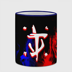 Кружка 3D Doom flame neon, цвет: 3D-синий кант — фото 2