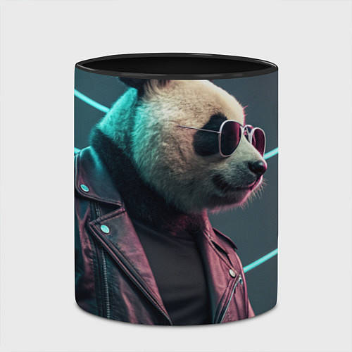 Кружка цветная Cyberpunk panda / 3D-Белый + черный – фото 2