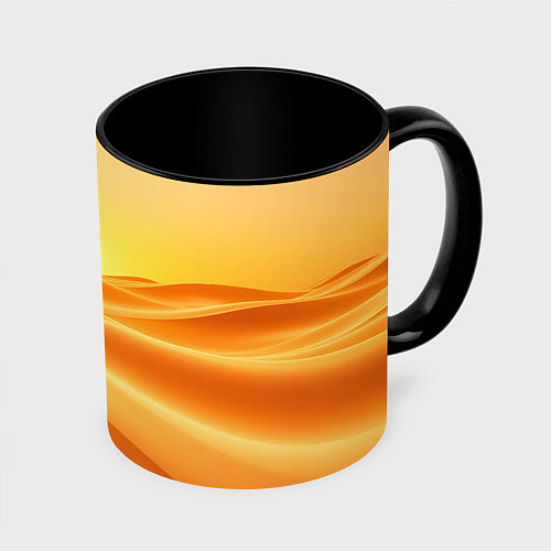 Кружка цветная Золотые пески / 3D-Белый + черный – фото 1