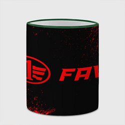 Кружка 3D FAW - red gradient по-горизонтали, цвет: 3D-зеленый кант — фото 2