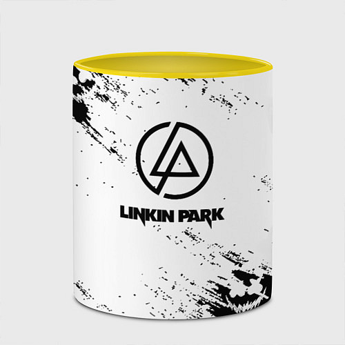 Кружка цветная Marshmello x Linkin park / 3D-Белый + желтый – фото 2