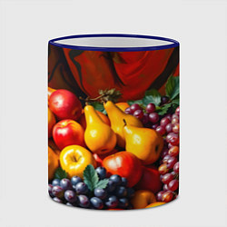 Кружка 3D Фруктовый натюрморт, цвет: 3D-синий кант — фото 2