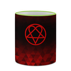 Кружка 3D HIM red poly, цвет: 3D-светло-зеленый кант — фото 2