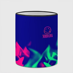 Кружка 3D Nirvana fire neon, цвет: 3D-черный кант — фото 2
