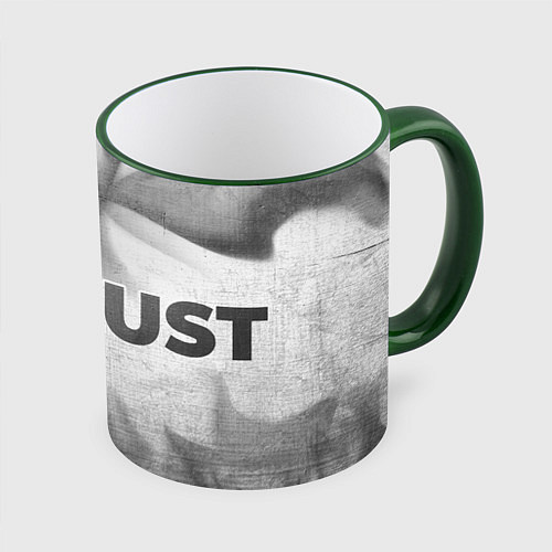Кружка цветная Rust - white gradient по-горизонтали / 3D-Зеленый кант – фото 1