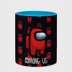 Кружка 3D Игра в кальмара x амонг ас, цвет: 3D-белый + небесно-голубой — фото 2