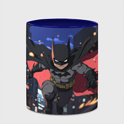 Кружка 3D Злой Бэтмен в полете, цвет: 3D-белый + синий — фото 2
