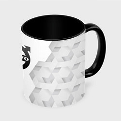 Кружка 3D Volvo white poly, цвет: 3D-белый + черный