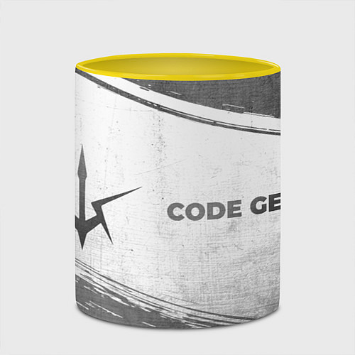 Кружка цветная Code Geass - white gradient по-горизонтали / 3D-Белый + желтый – фото 2