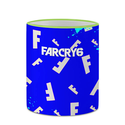 Кружка цветная Farcry 6 pattern / 3D-Светло-зеленый кант – фото 2