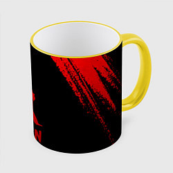 Кружка 3D Queen - red gradient, цвет: 3D-желтый кант