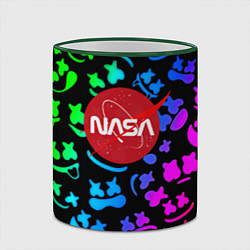 Кружка 3D Marshmello x NASA gradient, цвет: 3D-зеленый кант — фото 2