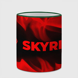 Кружка 3D Skyrim - red gradient по-горизонтали, цвет: 3D-зеленый кант — фото 2