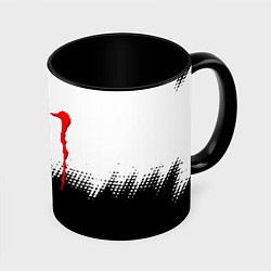 Кружка 3D Monster energy чёрно белые краски, цвет: 3D-белый + черный