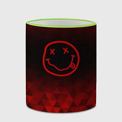 Кружка 3D Nirvana red poly, цвет: 3D-светло-зеленый кант — фото 2