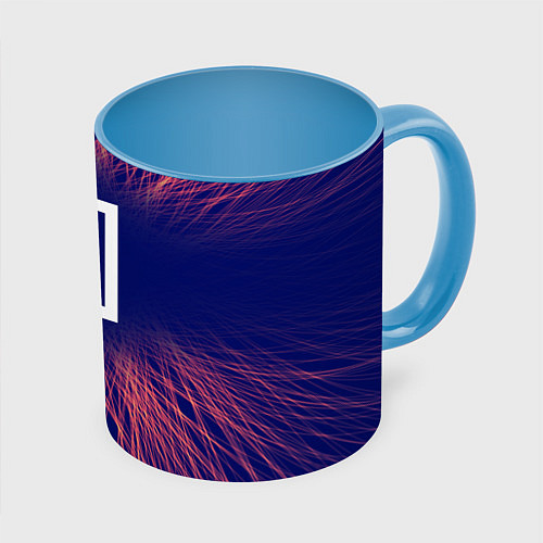 Кружка цветная Paramore red energy / 3D-Белый + небесно-голубой – фото 1
