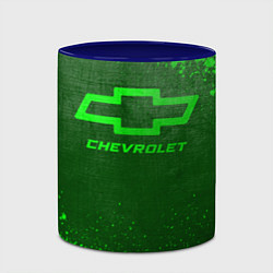 Кружка 3D Chevrolet - green gradient, цвет: 3D-белый + синий — фото 2