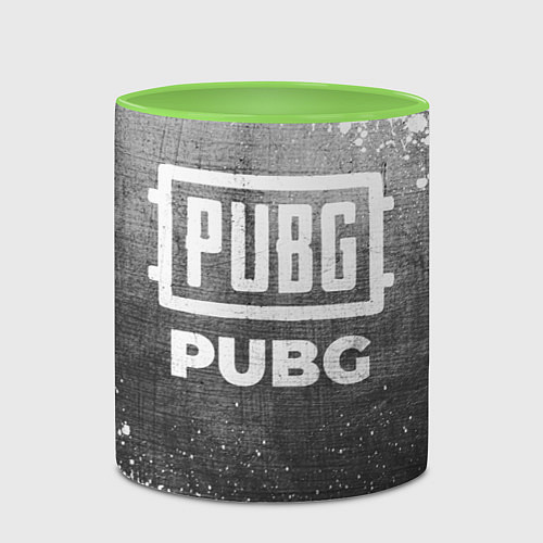 Кружка цветная PUBG - grey gradient / 3D-Белый + светло-зеленый – фото 2
