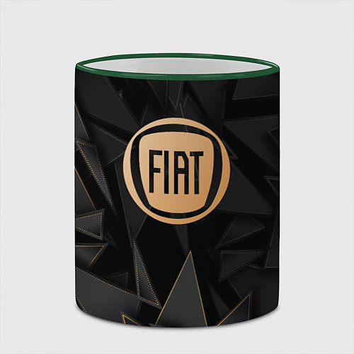 Кружка цветная Fiat golden poly / 3D-Зеленый кант – фото 2