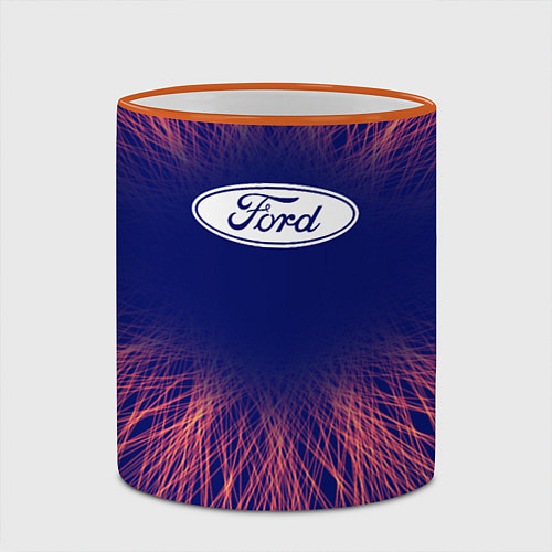 Кружка цветная Ford red energy / 3D-Оранжевый кант – фото 2