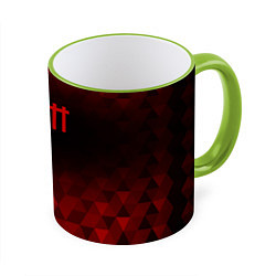 Кружка 3D Depeche Mode red poly, цвет: 3D-светло-зеленый кант