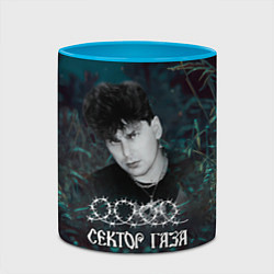 Кружка 3D Сектор газа ночной фон, цвет: 3D-белый + небесно-голубой — фото 2