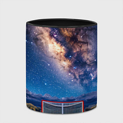 Кружка 3D Хоккейные ворота в ночи, цвет: 3D-белый + черный — фото 2