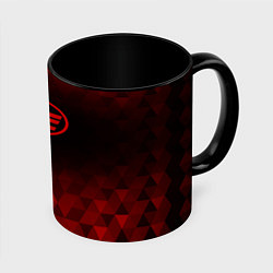 Кружка 3D FAW red poly, цвет: 3D-белый + черный