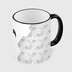 Кружка 3D Date A Live white poly, цвет: 3D-черный кант