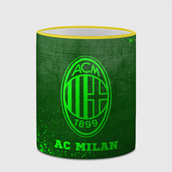 Кружка 3D AC Milan - green gradient, цвет: 3D-желтый кант — фото 2