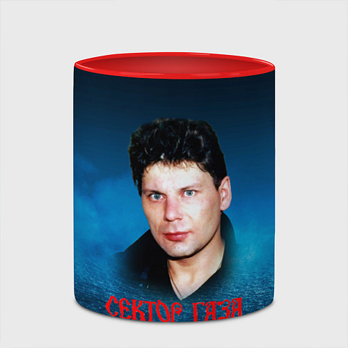 Кружка цветная Сектор газа - синий туман / 3D-Белый + красный – фото 2