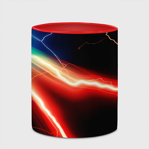 Кружка цветная Lightning light / 3D-Белый + красный – фото 2