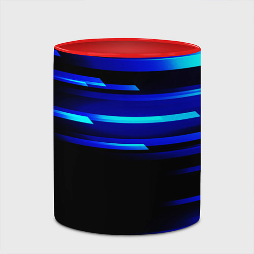 Кружка цветная Color blue black / 3D-Белый + красный – фото 2