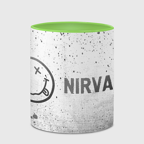 Кружка цветная Nirvana - white gradient по-горизонтали / 3D-Белый + светло-зеленый – фото 2