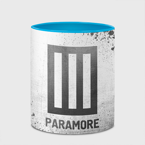 Кружка цветная Paramore - white gradient / 3D-Белый + небесно-голубой – фото 2