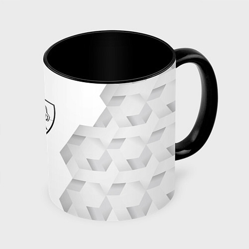 Кружка цветная Roma white poly / 3D-Белый + черный – фото 1